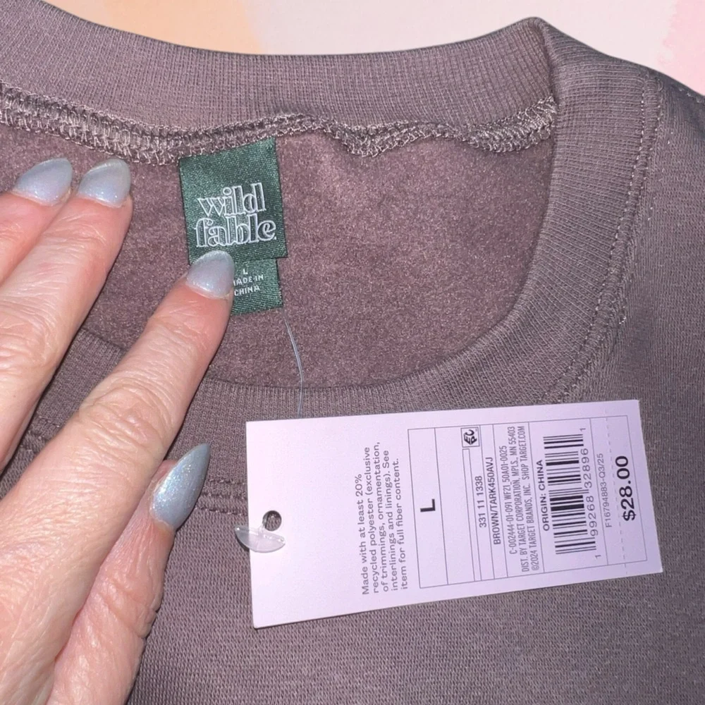 wild fable Brown Crewneck Sweatshirt with Teal "ARIZONA '97" Print - Picture 6 of 9